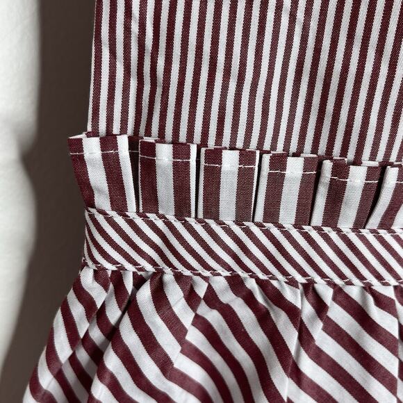 Talbots Flare Sleeve Striped Top Red Womens XS Preppy Bell Nautical Ruffled - Picture 3 of 6